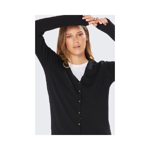 CARDIGAN CLÁSICO - Negro LTD6523NEGRO