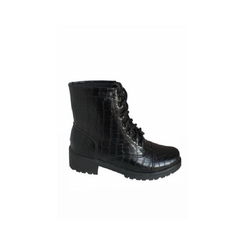 BOTA PEGADA MUJER DE CUERO NEGRO 281701-06 NEGRO-281701-06