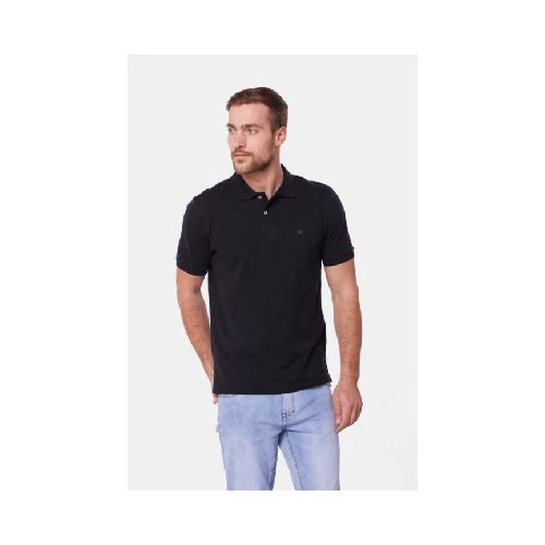 REMERA POLO LISA - Negro LR05694NEGRO