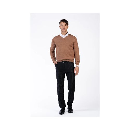 SWEATER CUELLO V - CAMEL — ALTOCONCEPTO