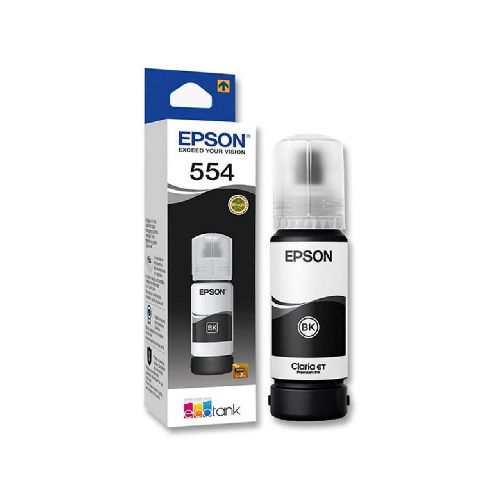 Botella de Tinta Epson T554 Negra L8160/L8180 T554N