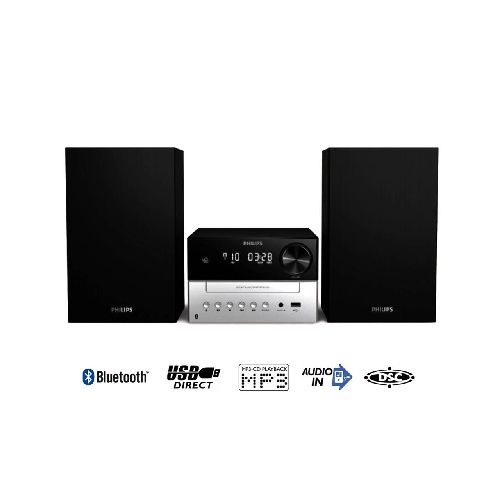 Minicomponente Philips TAM3205/12 Bluetooth CD FM USB 18W RMS TAM3205/12