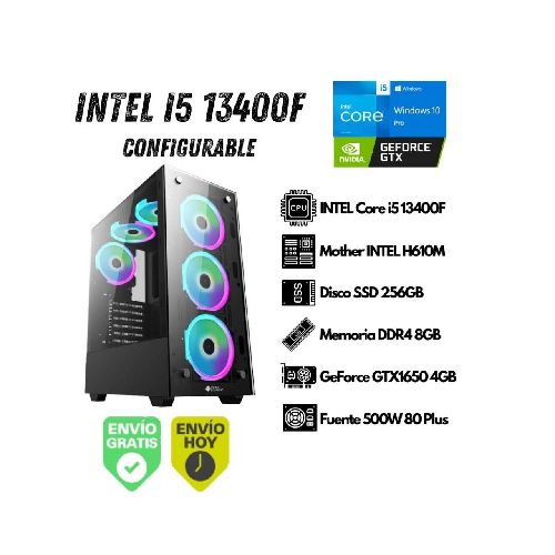 PC Gamer INTEL i5-13400F 8GB 256GB SSD GTX1650 (Configurable) EQ-i5-13400F-03