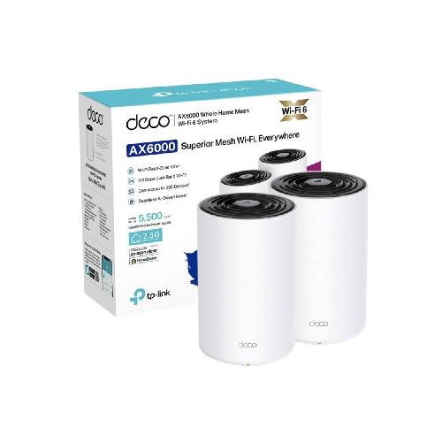 Access Point TP-LINK Deco X80 Interior Mesh AX6000 Puerto 2.5G (Pack 2 unidades) DECOX80x2