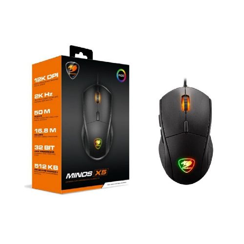 Mouse Gamer Cougar Minos X5 RGB 12000 DPI USB MCMINOSX5B