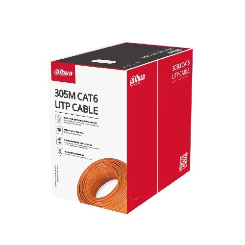 Bobina de cable UTP Dahua CAT6 305m Aleación CCA Interior PFM922I-6UN-C