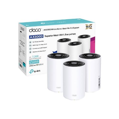 Access Point TP-LINK Deco X80 Interior Mesh AX6000 Puerto 2.5G (Pack 3 unidades) DECOX80x3