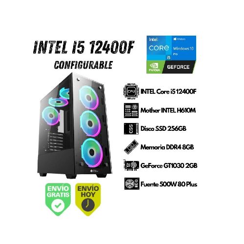 PC Gamer INTEL i5-12400F 8GB 256GB SSD GT1030 (Configurable) EQ-i5-12400F-01