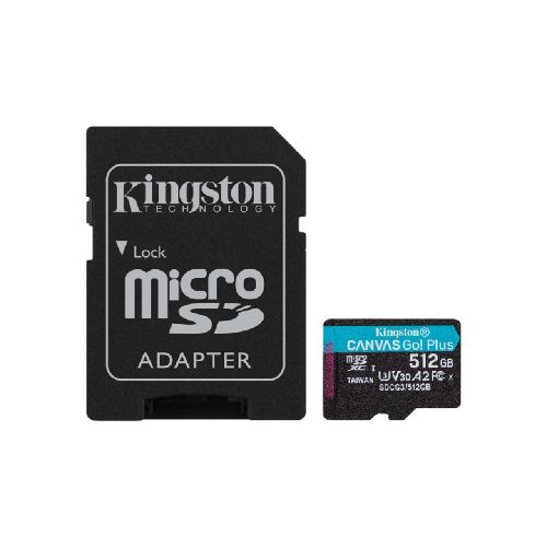 Memoria MicroSD Kingston 512 GB Canvas Go Plus C/Adap SDCG3-512GB