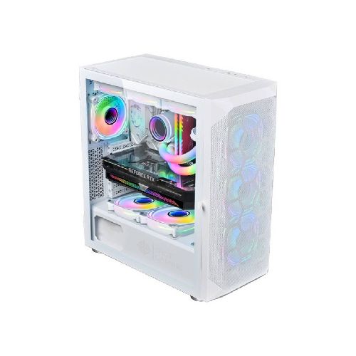 Gabinete Gamer Shot SUP-230B White Vidrio Templado (Sin Fuente) SHOT-SUP-230BW