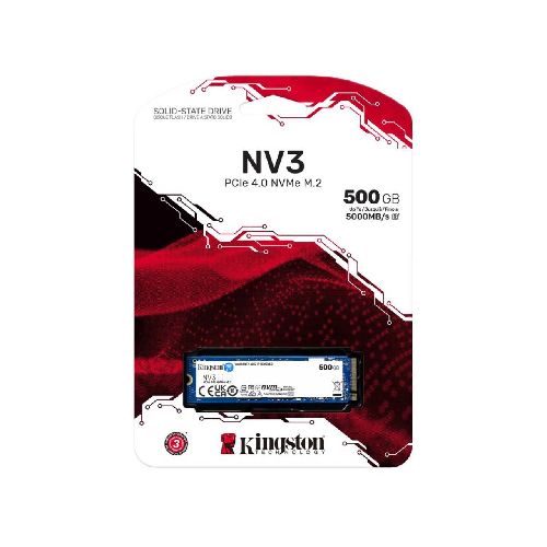 Disco Sólido SSD 500 GB Kingston NV3 NVMe PCIe 4.0 SNV3S-500G