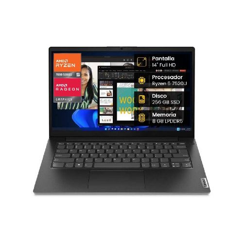 Notebook Lenovo V14 G4 Ryzen 5 7520U 8GB 256SSD 14