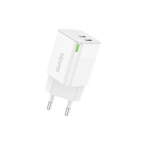 Cargador Foneng para Celular/Notebook GaN35 35W 2 Puertos USB-C I01585