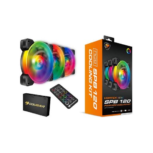 Fan Cooler Cougar Vortex RGB SPB120 (KIT 3 Unidades) VCHUBRGBX3