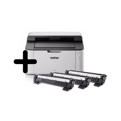 Impresora Láser Brother HL-1200 Monocromática - USB + 2 Toner Extra HL-1200+T