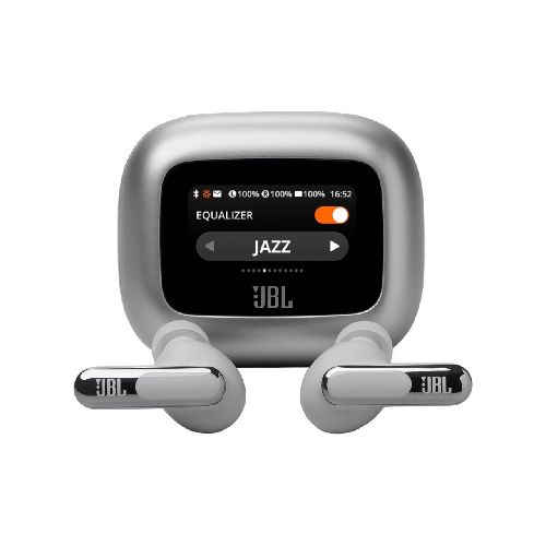 Auriculares JBL Live Beam 3 Bluetooth NC Silver 48Hs - Manos Libres JBLLIVEBEAM3SILAM