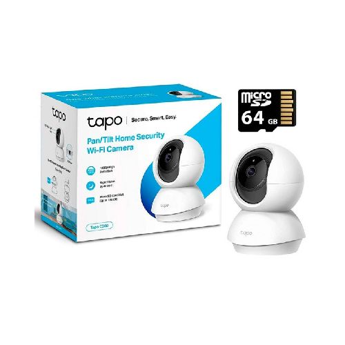 Cámara Wi-Fi TP-LINK TAPO C200 + MicroSD 64GB TapoC200-64