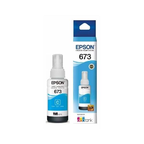 Botella de Tinta Epson T673 L1800/L805/L810/L850 Cyan T673-C