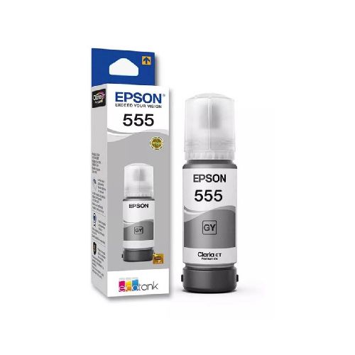 Botella de Tinta Epson T555 Gris L8160/L8180 T555G