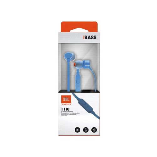 Auriculares para Oreja JBL T110 Azules - Manos libres T110-B