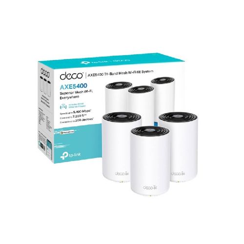 Access Point TP-LINK Deco XE75 AXE5400 Tri Banda WiFi 6 Mesh (Pack 3 unidades) DecoXE75x3