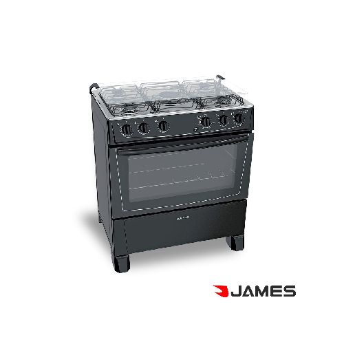 Cocina a Gas James Negra 5 hornallas C-150B