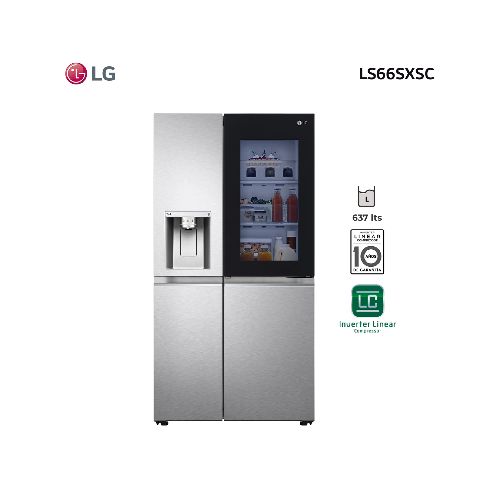 Refrigerador Inverter 637L Side by Side InstaView LS66SXSC LG