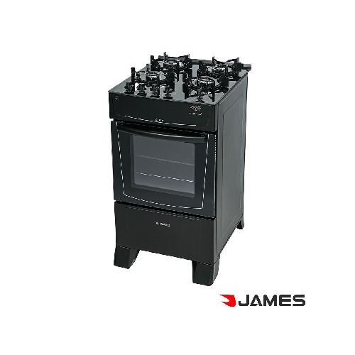 Cocina a Gas James Negra C690V