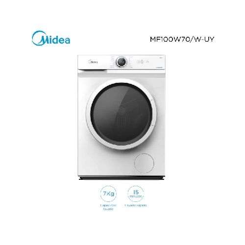 Lavarropas carga frontal 7Kg Midea MF100W70/W-UY