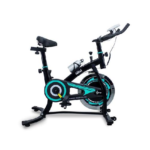 Bicicleta fija regulable para spinning ejercicio fitness disco 10 Kg Lo Ideal