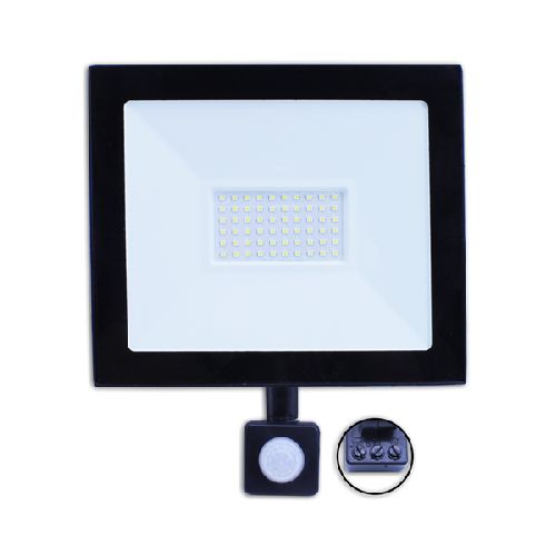 Foco led mini luz fría con sensor de movimiento y luz IP66 30W