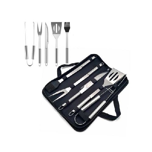 Set Asador Parrillero Con Estuche 5 Piezas