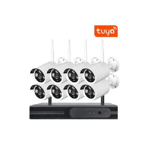 Kit NVR HD 8 cámaras WiFi Tuya Smart Exterior