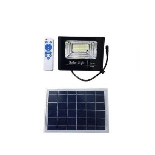 Foco led solar con control y sensor 30w