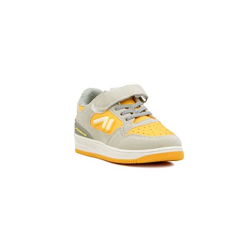 Austral Calzado Deportivo Energy B Niño/a Acordonado Con Velcro - Gris-amarillo — Macri