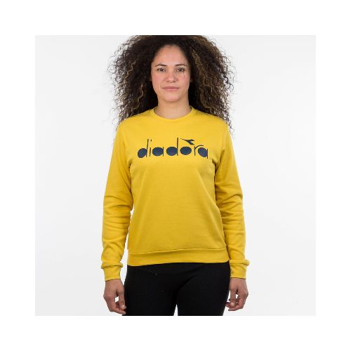 Diadora Buzo Ladies Crew Neck Sweater With Print Mustard - Mostaza — Macri