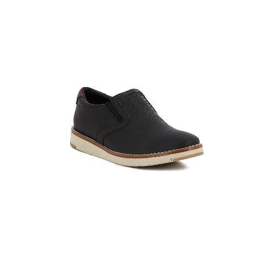 Country Zapato Hombre Casual S/ Cordones - Negro-canela — Macri