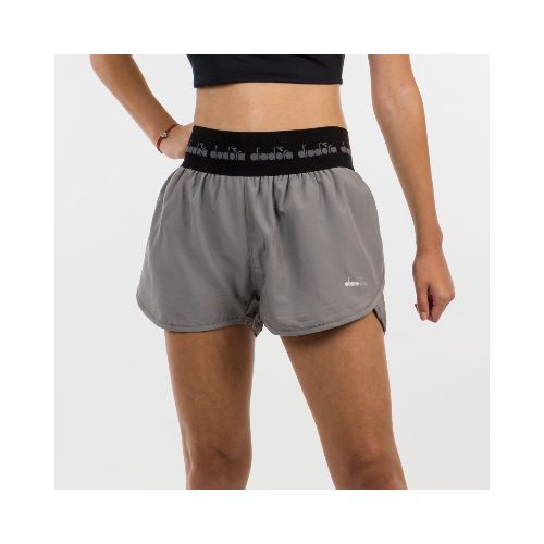 Diadora Dama Sport Short Ladies Dry Fit- Dark Grey - Gris Oscuro — Macri