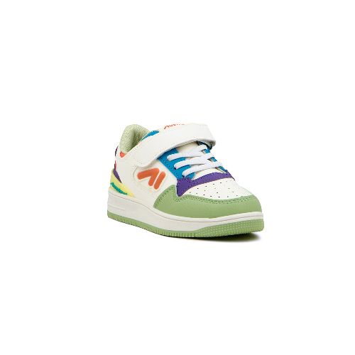 Austral Calzado Deportivo Energy B Niño/a Acordonado Con Velcro - Blanco-multicolor — Macri