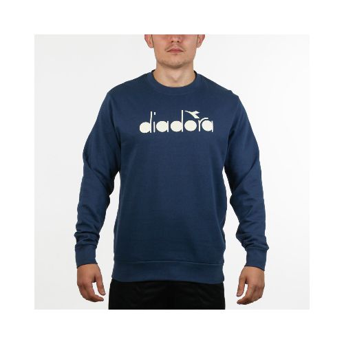 Diadora Men's Crew Sweater Print - Navy - Marino — Macri