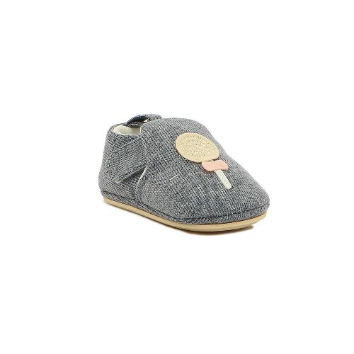 Macri Pantufla Niña Con Velcro - Gris — Macri