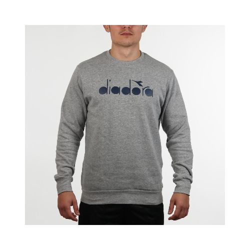 Diadora Men's Crew Sweater Print - Grey - Gris — Macri