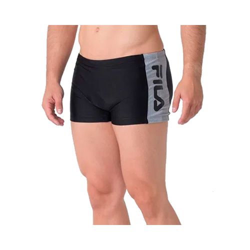 Fila Sunga Masculina Boxer Side Print Cuerpo Negro/gris - Negro-gris — Macri