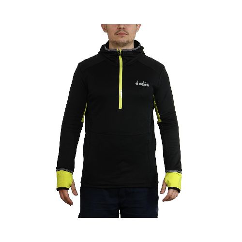 Diadora Buzo 1/2 Zip T1 Hd Warm Up Winter Sweat - Negro — Macri