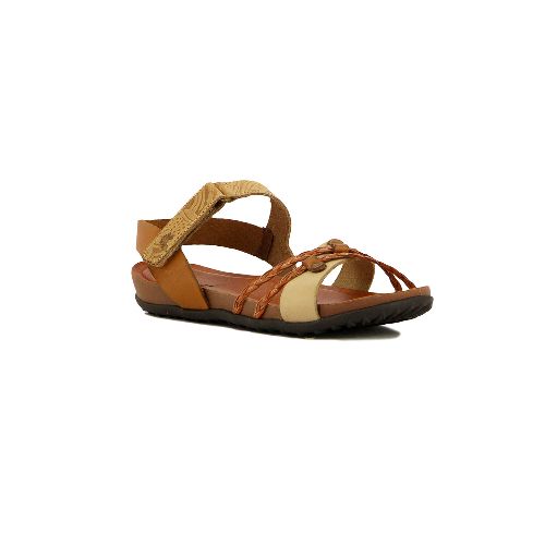 Country Sandalia Casual Cuerotiras Cruzadas Trenzada - Crema-mix — Macri