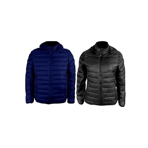 Campera Inflada Unisex Capucha Desmontable Pack 2 - MundoTrabajo