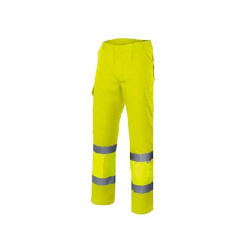 Pantalón Cargo Con Reflectivo Trabajo Amarillo - MundoTrabajo