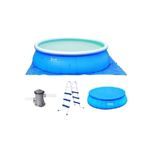 Piscina Gomon Inflable Redonda Bestway 21182 Ltrs Accesorios - MundoTrabajo