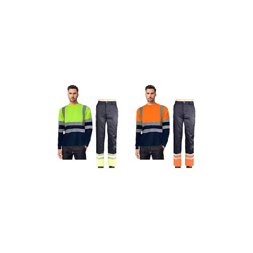 Equipo De Trabajo Remera Básica Pantalón Reflectivo Bicolor - MundoTrabajo