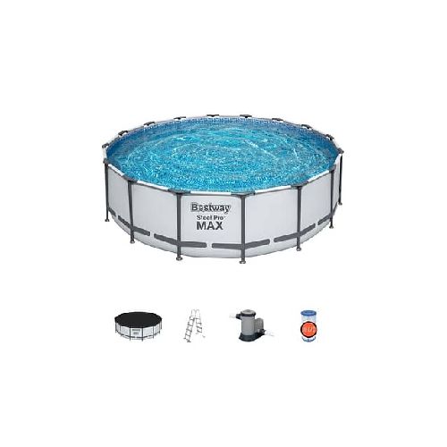 Piscina Estructural Redonda Bestway 14970 Ltrs Accesorios - MundoTrabajo